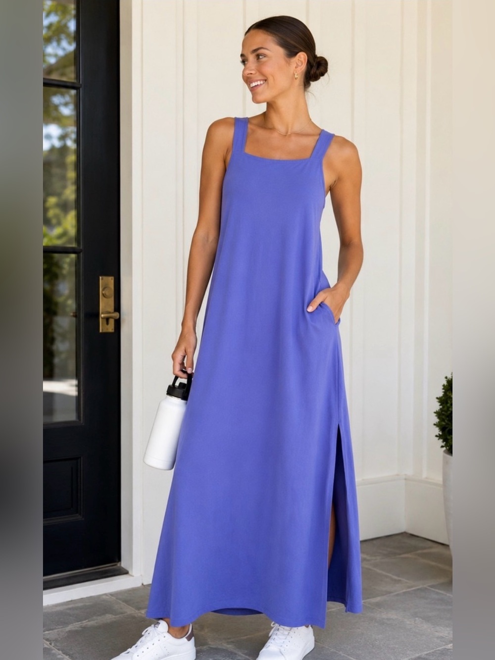 NWOT Athleta Arrival Lavender Maxi Dress with Pockets 2X - Picture 1 of 11